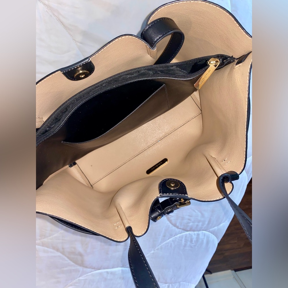 Michael Kors Black Vegan Leather Tote - Picture 12 of 15